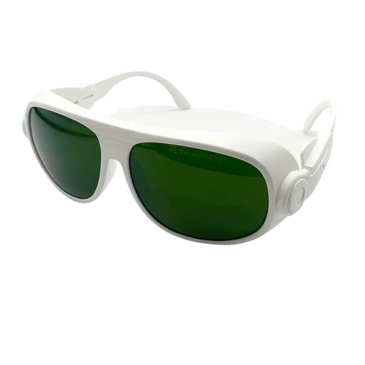IPL OD4+ 190-2000nm laser protective glasses for technician, white adjustable frame