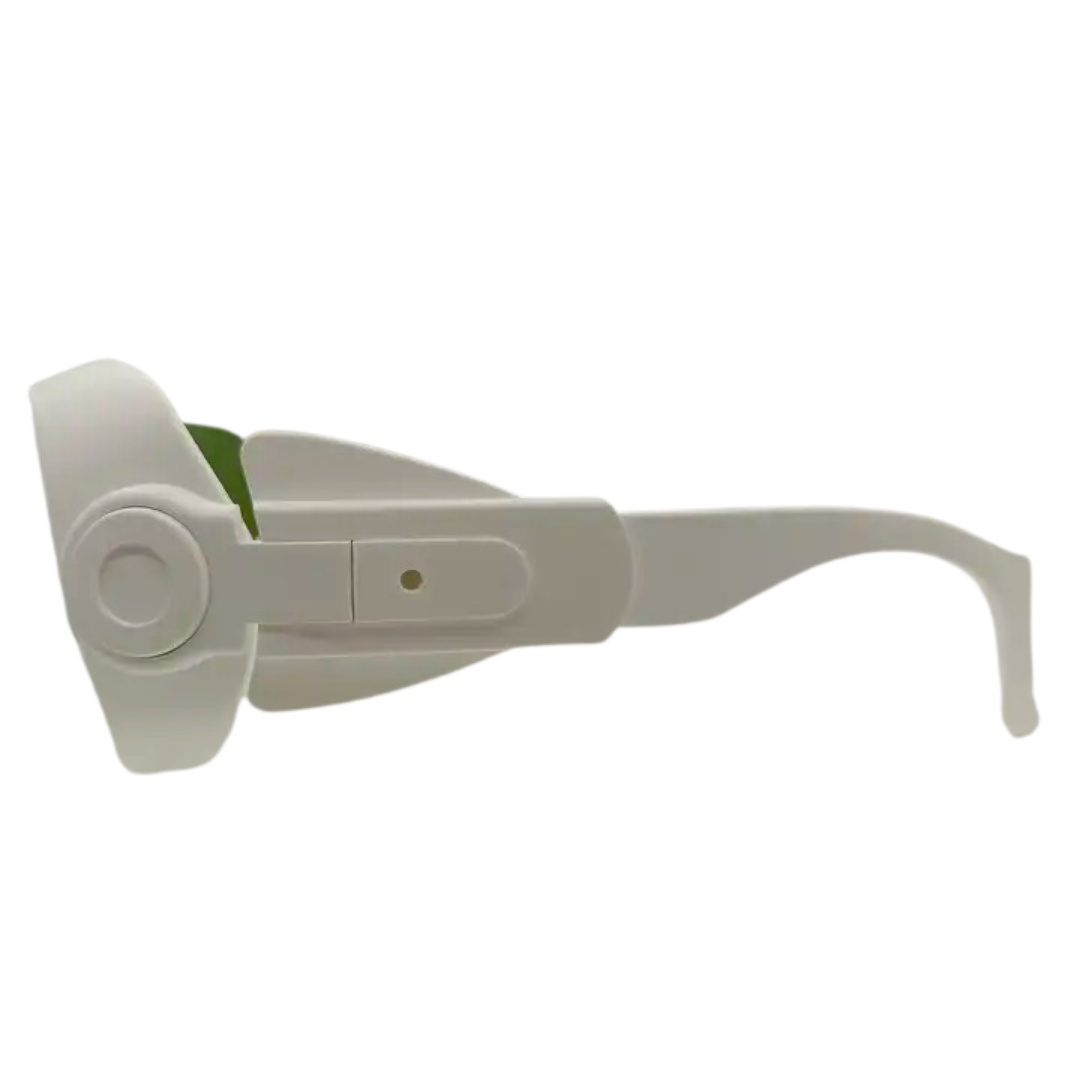 YAG OD4+ 1064-1100nm laser protective glasses for technician, white adjustable frame