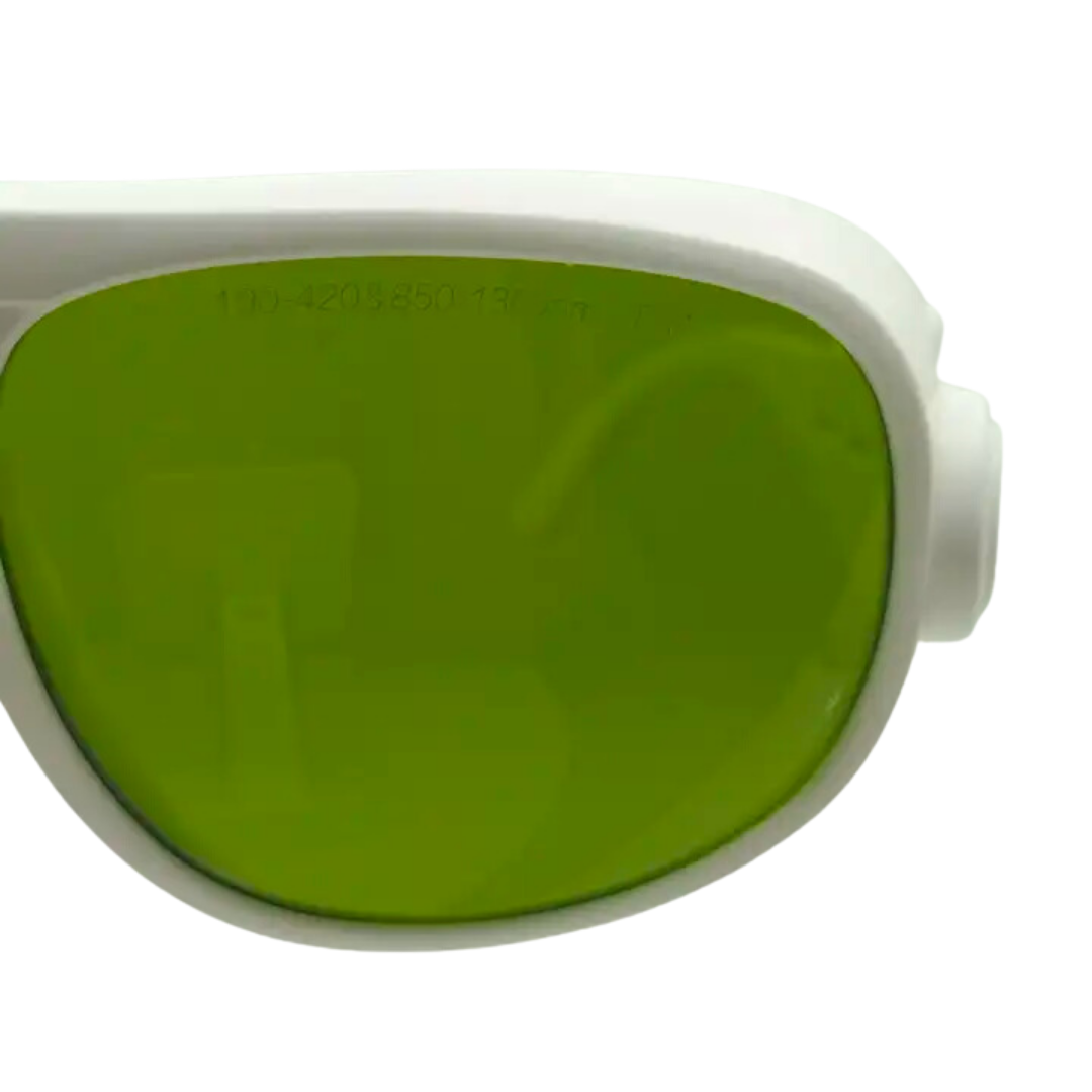 YAG OD4+ 1064-1100nm laser protective glasses for technician, white adjustable frame