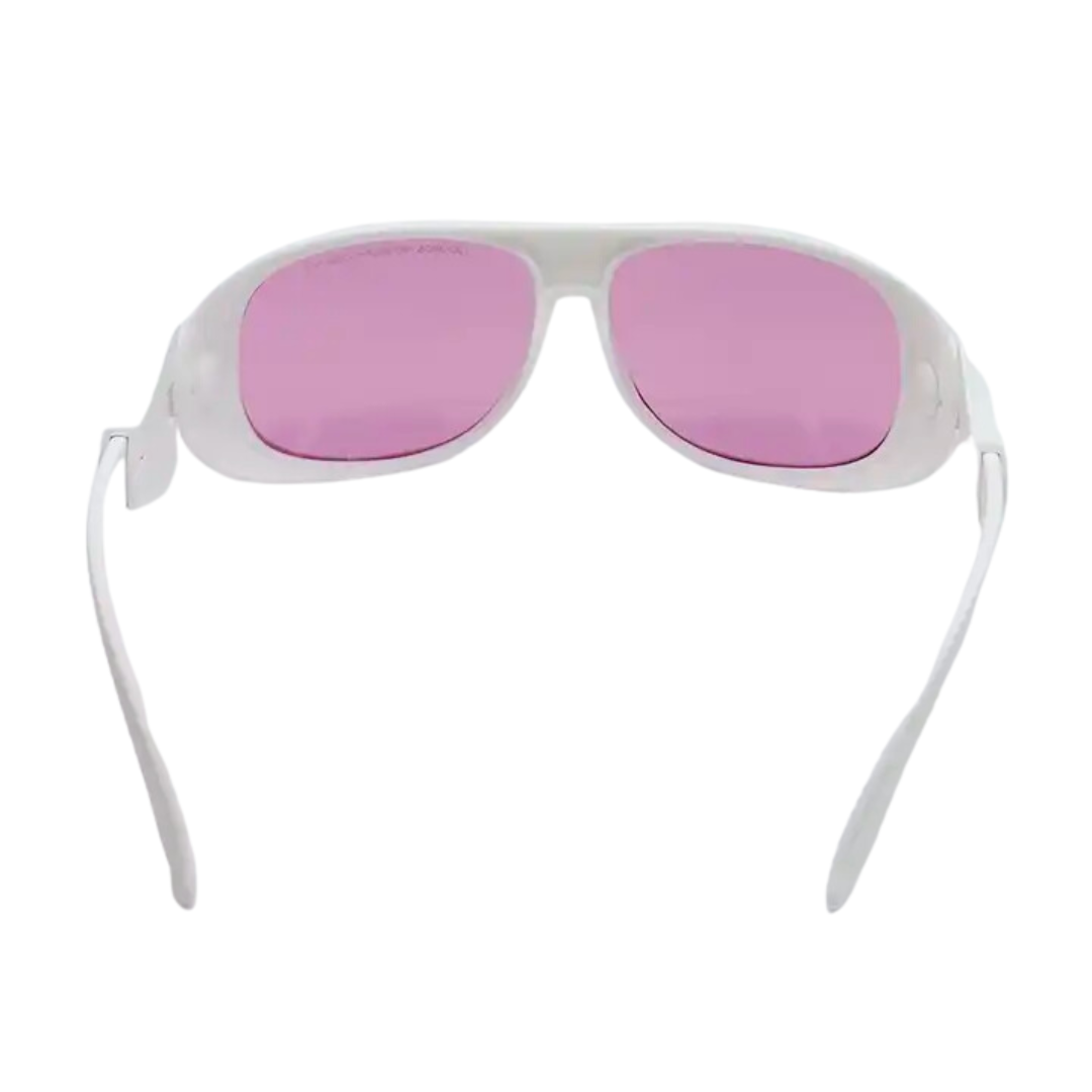 Alexandrite & Diode OD4+ 750-850nm laser protective glasses for technician, white adjustable frame