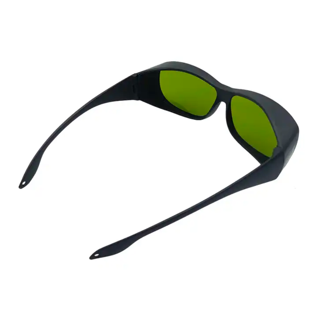 YAG OD5+ 1064-1100nm laser protective glasses for technician, black frame with side protection